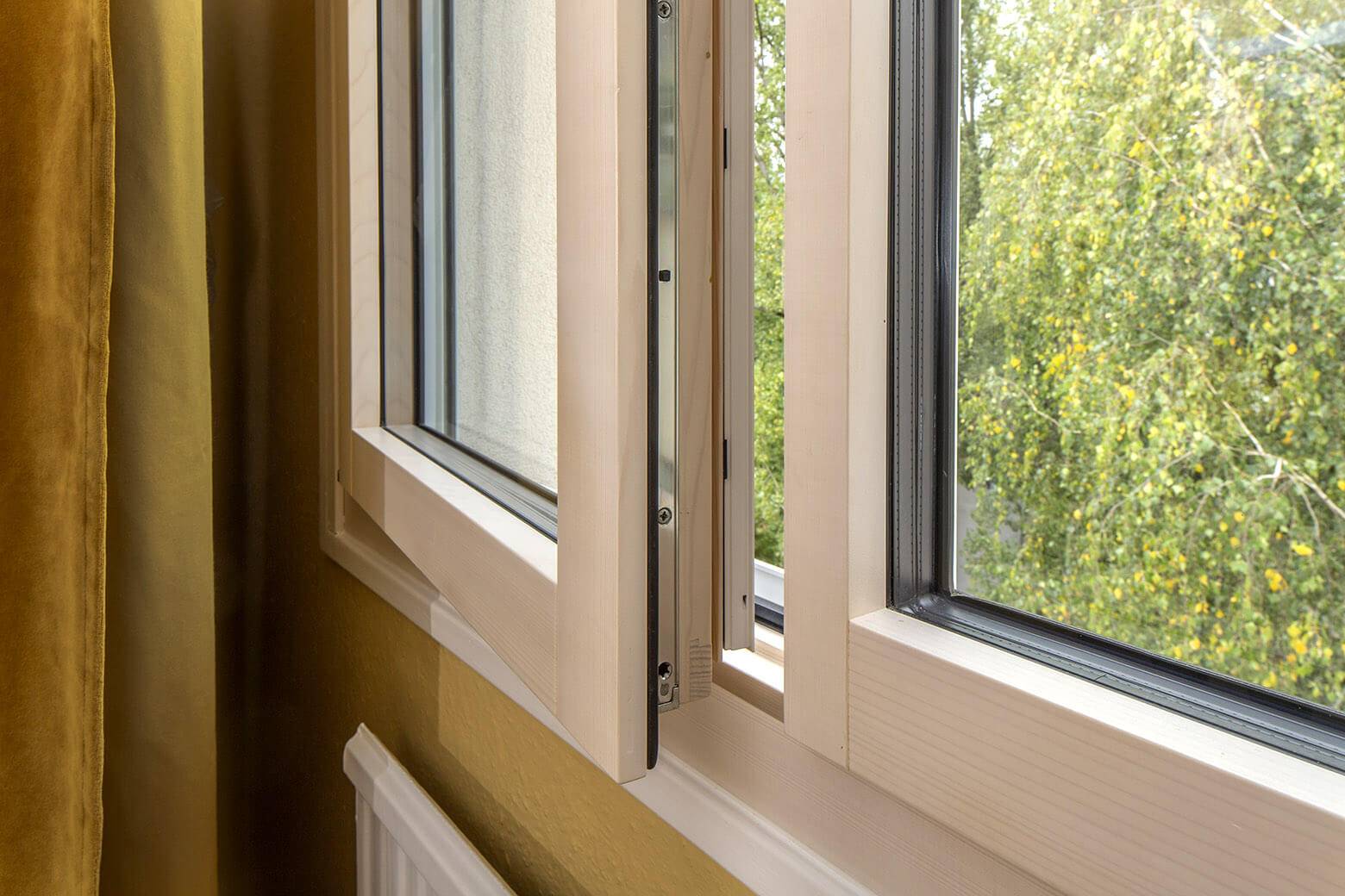 Fenetre bois aluminium TBA85 triple vitrage