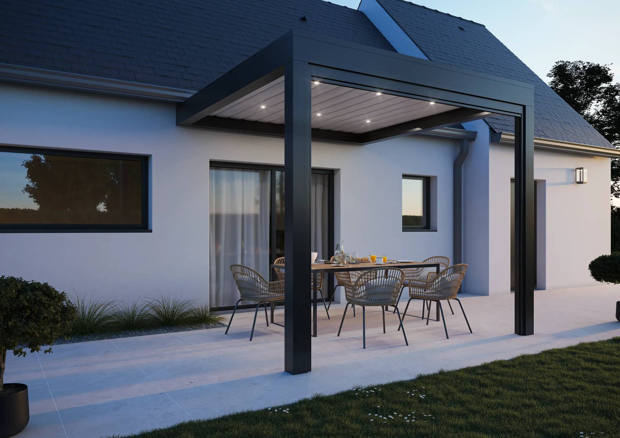 Pergola TRYBA avec leds de nuit